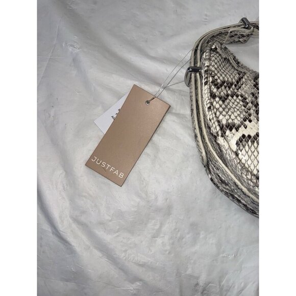 JustFab Snakeskin Minimal Shoulder Bag hobo shoulder bag Purse JustFab Snakeskin - Picture 3 of 7